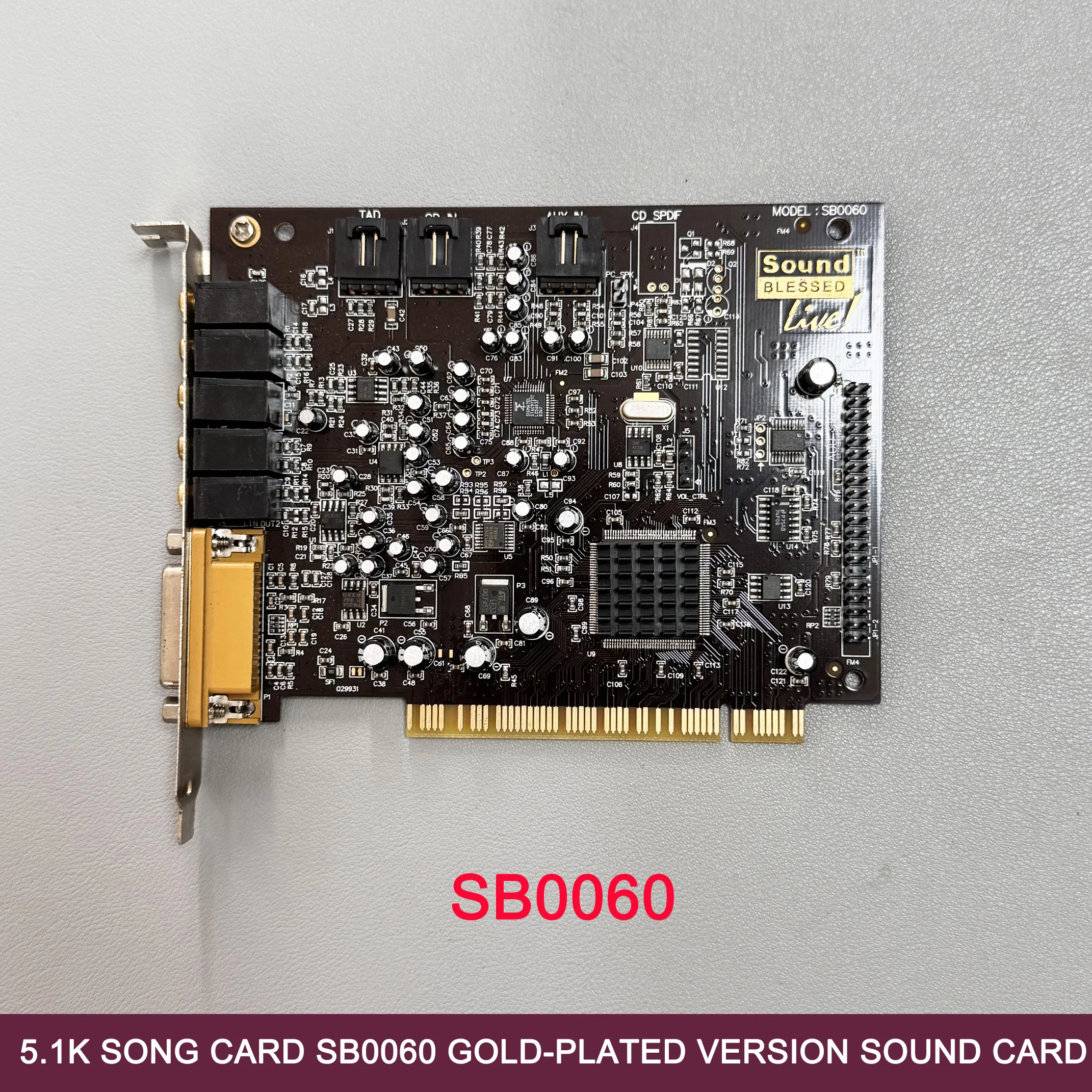 

Original disassemble, 5.1K song card SB0060 gold-plated version sound card,100% working good