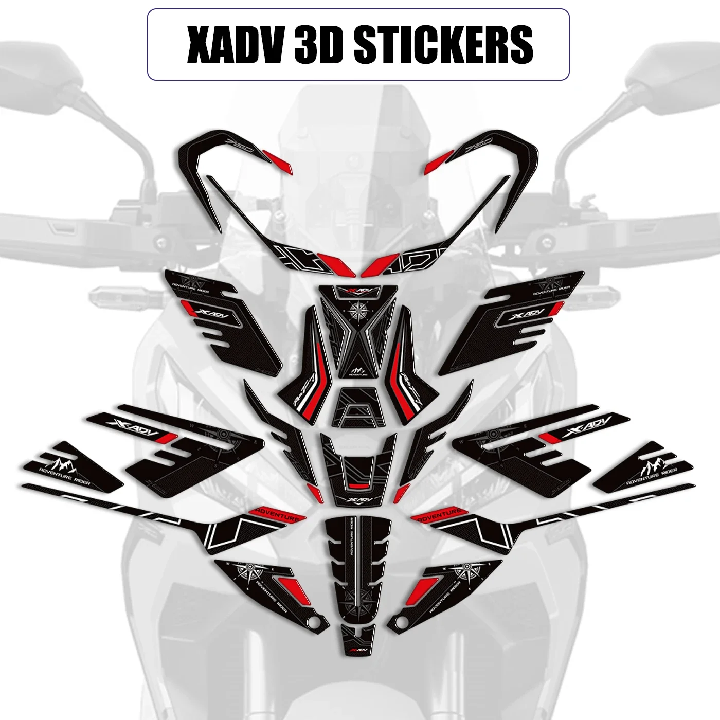 X-adv xadv x adv fit honda Schutz tank Pad Rad 3d Aufkleber Aufkleber Körper Kotflügel Schale Verkleidung