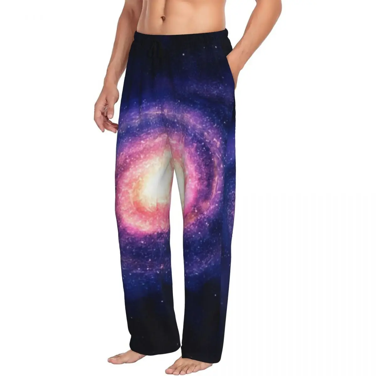 

Плащ на заказ Galaxy Universe Planets Мужские пижамные штаны Lounge Sleep Sleepwear Низ с карманами