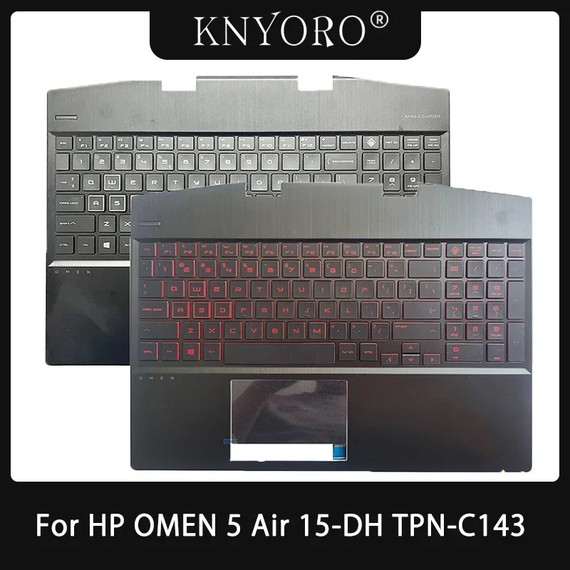 

NEW Gamer Keyboard For HP OMEN 15-DH 15-DH000 TPN-C143 Laptop palmrest upper cover Keyboard Housing Case White Red backlight US