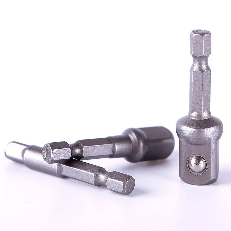 

1/4 Hex Shank Extension Rod 1/2 3/8 1/4 Square Adapter For Power Tool Quick Release Cr-V Material Impact Head Socket Key Set