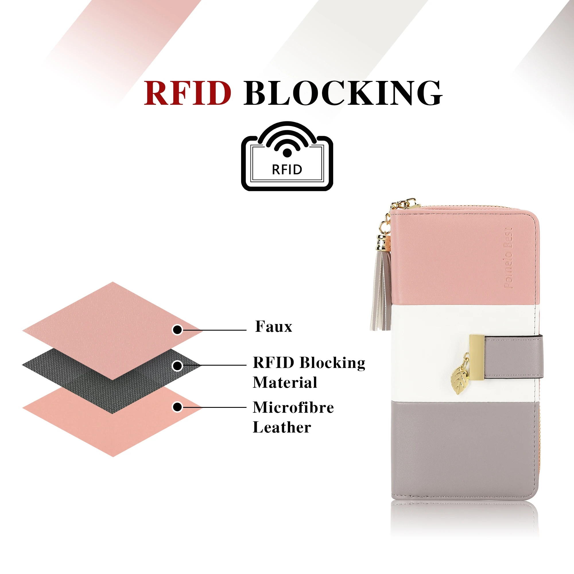 RFID Wallets for Women with Multiple Card Slots and Cellphone Compartment, Womens Wallet