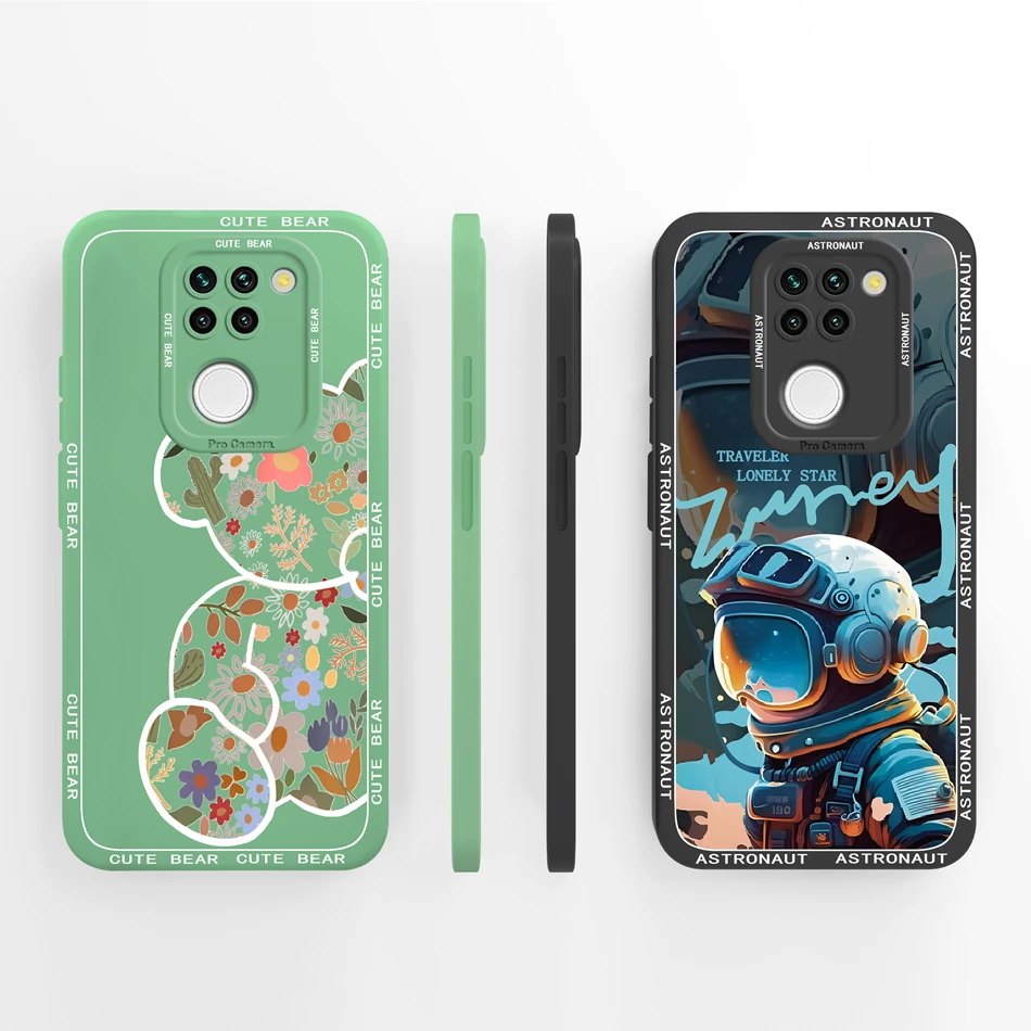 במקרה של xiaomi redmi 10x 10c אמנות לשאת פגז טלפון רך חלקה סיליקון נוזלי חזרה לכסות מגיני מצלמה