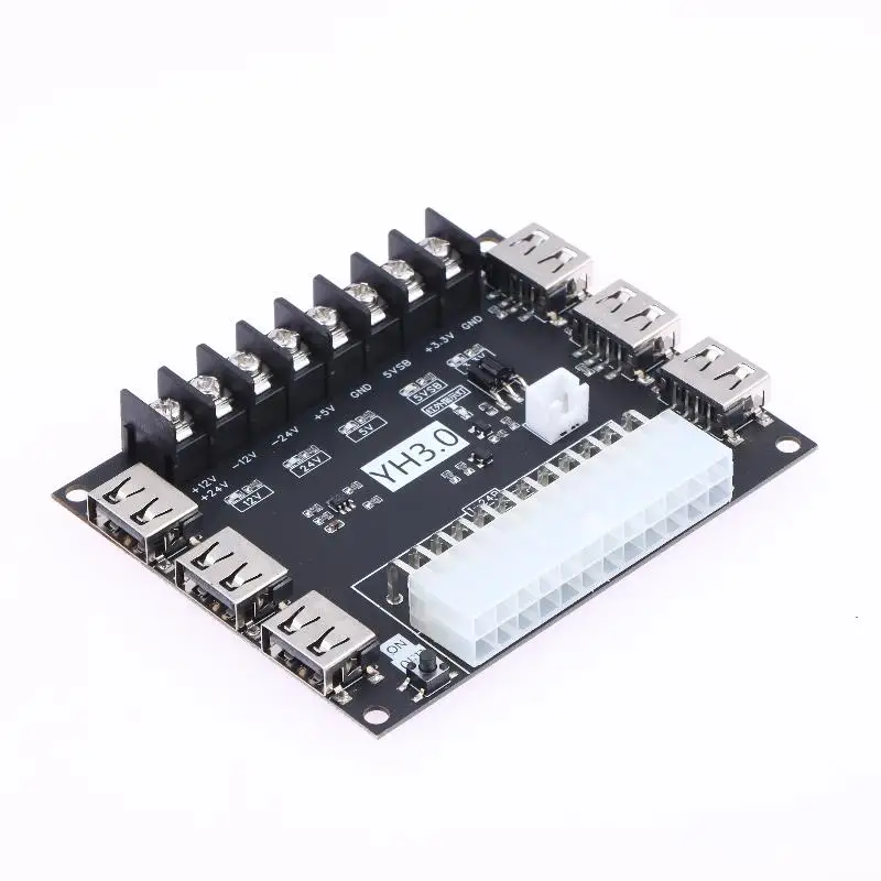 USB شحن هيكل الكمبيوتر المكتبي إمدادات الطاقة 24 دبابيس ATX قطاع دارة إمداد الطاقة مجلس 12 فولت/24 فولت