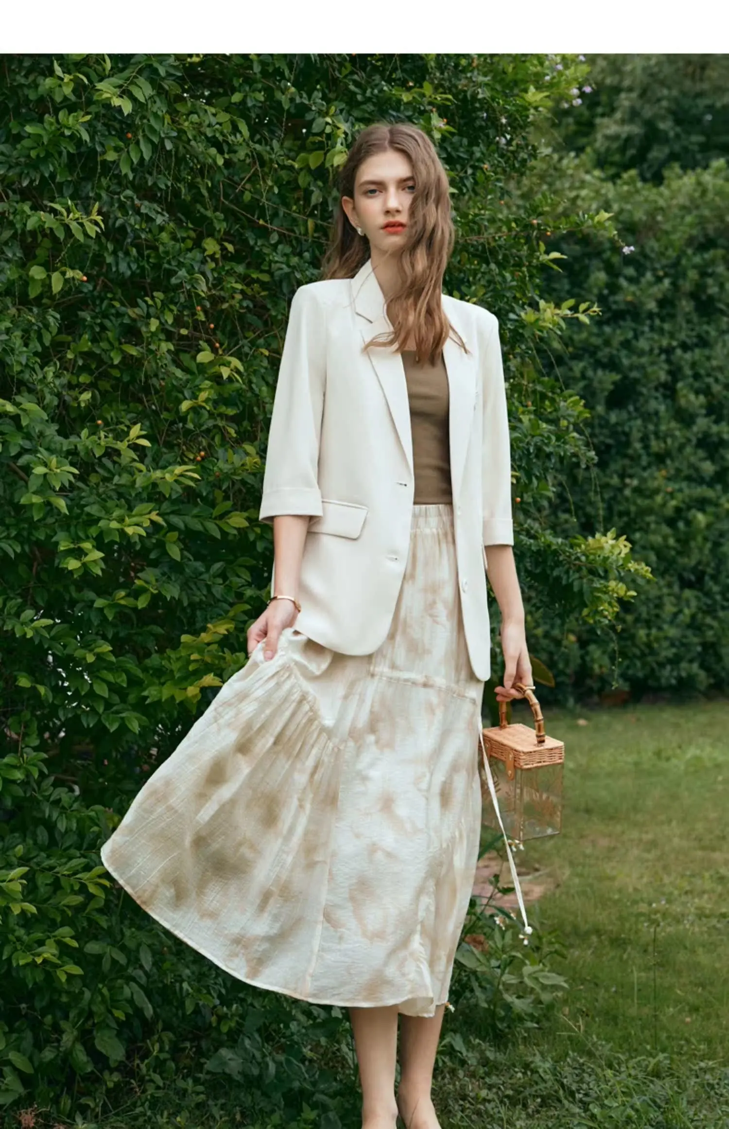 

OLrain формальные женские пиджаки, осень 202, офисные женские однотонные пальто с зубчатым воротником, женские пальто с рукавами три четверти G24CW89889