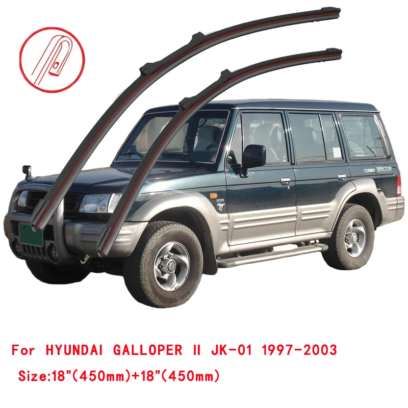 For HYUNDAI GALLOPER II JK-01 1997-2003 Car Windshield Wiper Blade Front Windscreen Brushes Washer Accessories Window Cleaning
