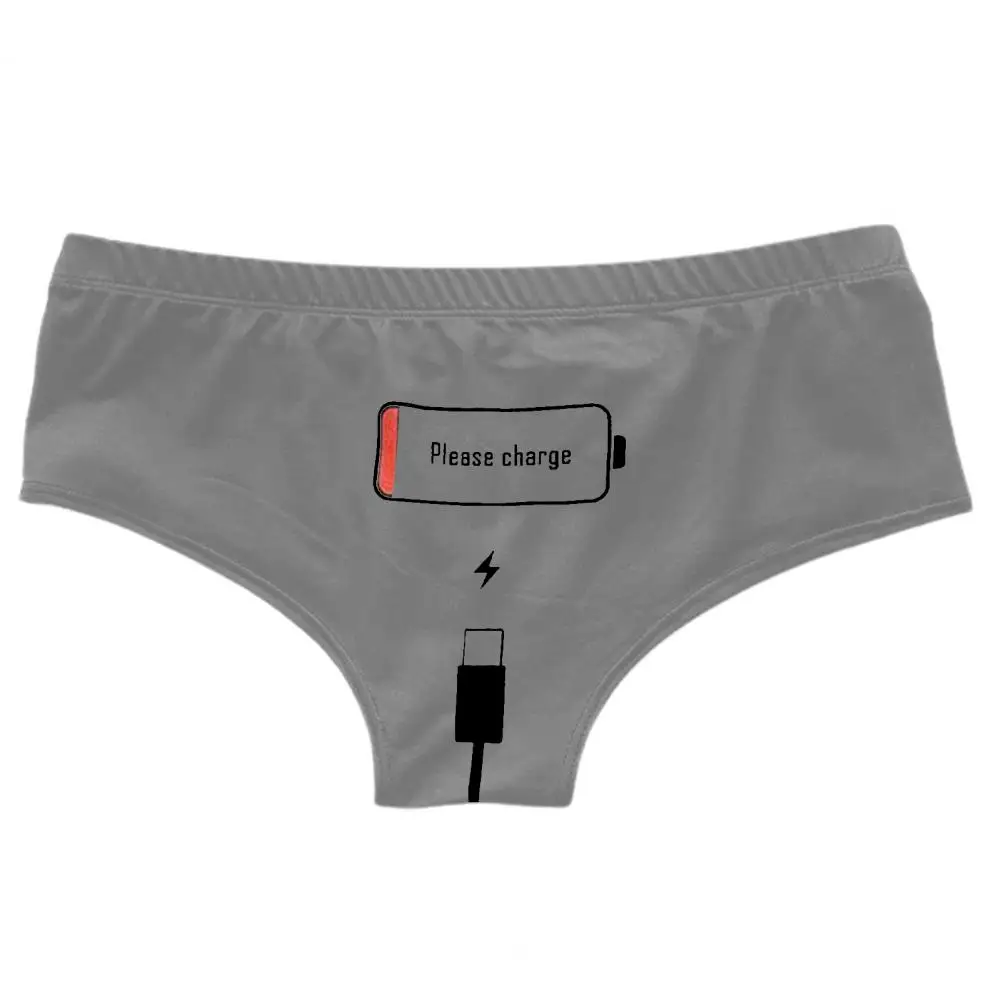 Panties Good Breathability Lady Briefs Sexy Wear-Resistant  Chic Phone Charge Print Panties