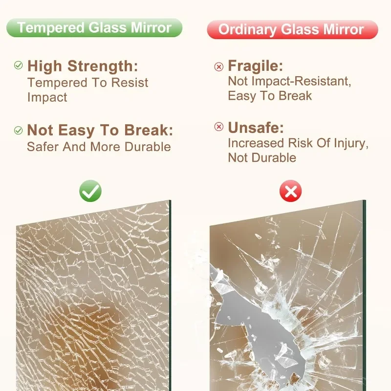 HOME-Home Gym Mirror 71 بوصة × 32 بوصة (كل) - قطعتان مرآة كبيرة لكامل الجسم لليوجا، مرآة حائط كبيرة بطول كامل للياقة البدنية، المرآب، D c