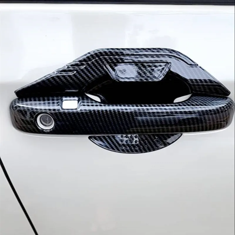 For Honda HR V HRV Vezel 2022 2023 2024 Accessories Door Handle Bowl Cover Trim Plastic Imitation Carbon Fiber