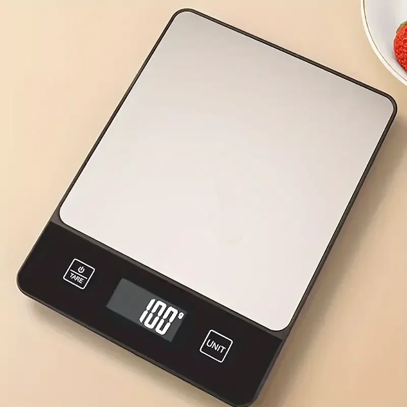 Food Scale Black10kg Digital Kitchen Scale Grams And Oz For Baking Cooking And Weight Loss Precise Graduation Easy Clean Stainle