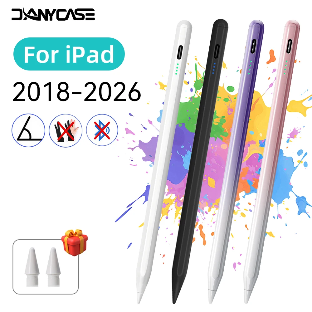 For Apple Pencil Palm Rejection Power For iPad Accessories For iPad 2026 2025 2022 2021 2020 2019 2018 Pro 11 12.9 13 Air 11 13