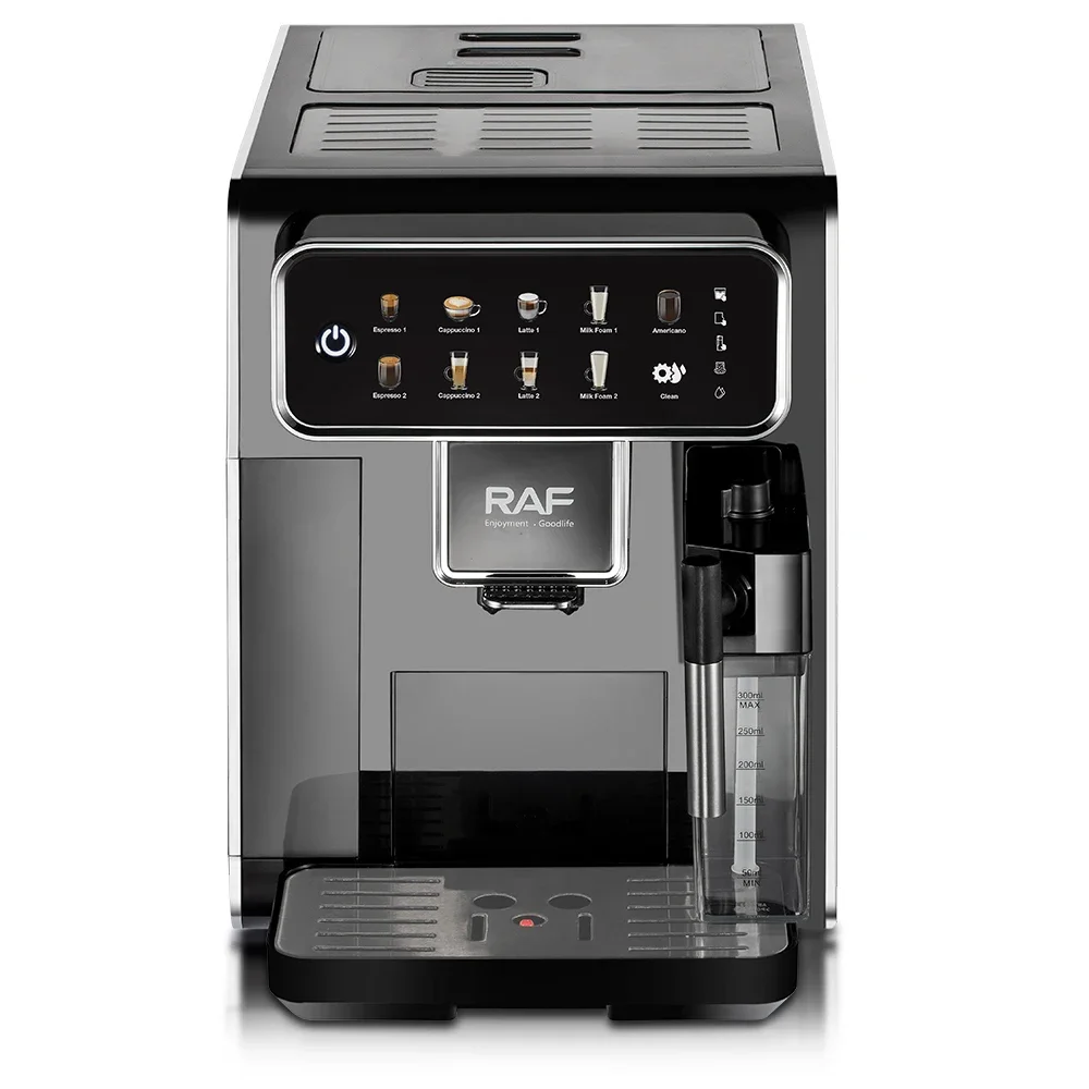 RAF-cafeteiras inteligentes automáticas completas, máquina de café expresso, cappuccino latte, tanque de leite, novo, comercial