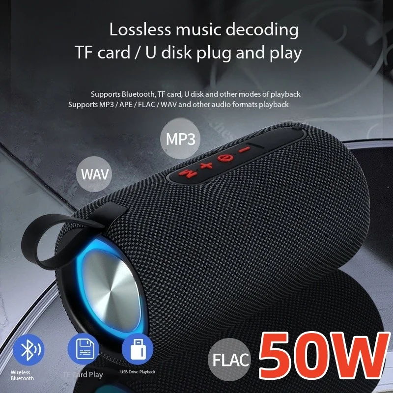 

Compatible Woofer Portable Music Player Cool Breath Light 5.0 Loudspeaker Outdoor Sports Caixa De Som Bluetooth Speaker Soundbar