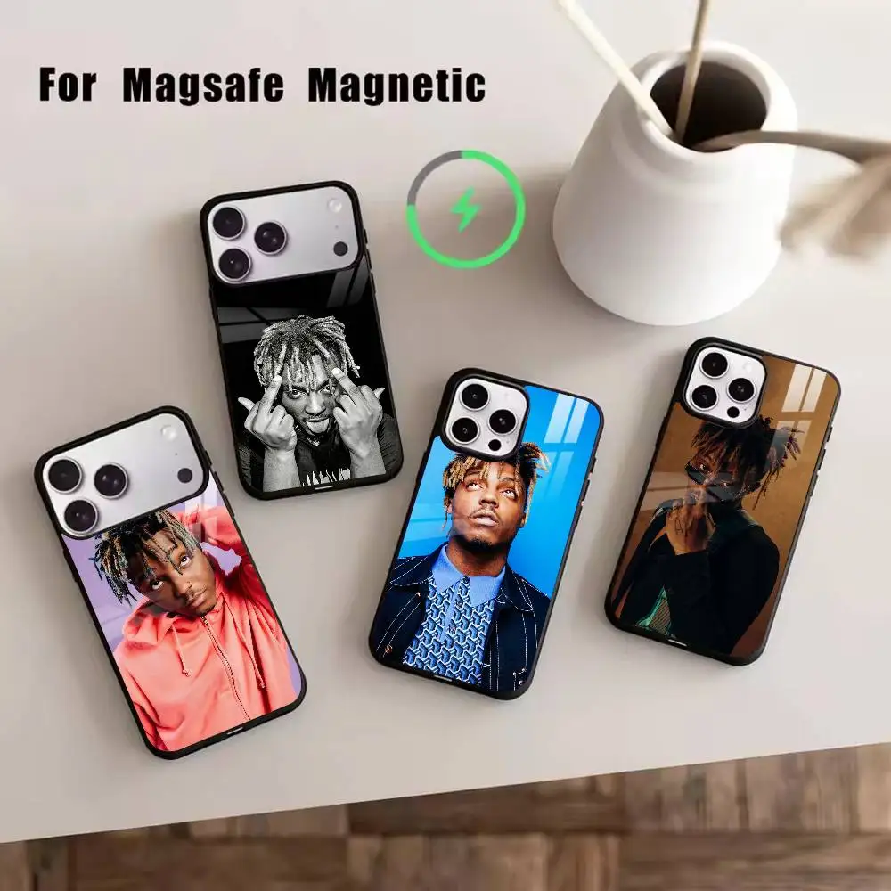 

999-Juice WRLD-JW Phone Case For iPhone17,16,15,14,13,12,11 Plus,Pro Magnetic with Magsafe Wireless Charging
