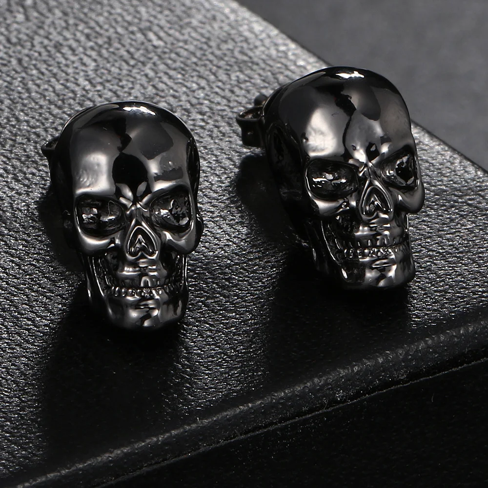 Black Skull Earrings