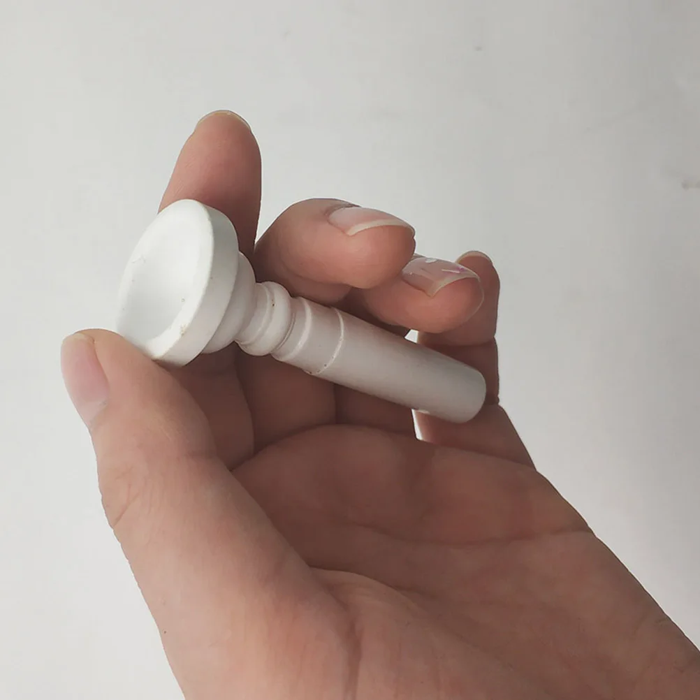 

2 Pcs Trumpet Mouthpiece Accessories Instruments Nozzle Black White Musical Durable ABS Long Lasting Smooth Surface Strong