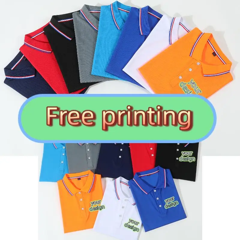Summer Men's Quick Drying Thin 180g Polo Shirt Personalized Custom Design Print Logo Company Employee Work Clothes Workwear Top