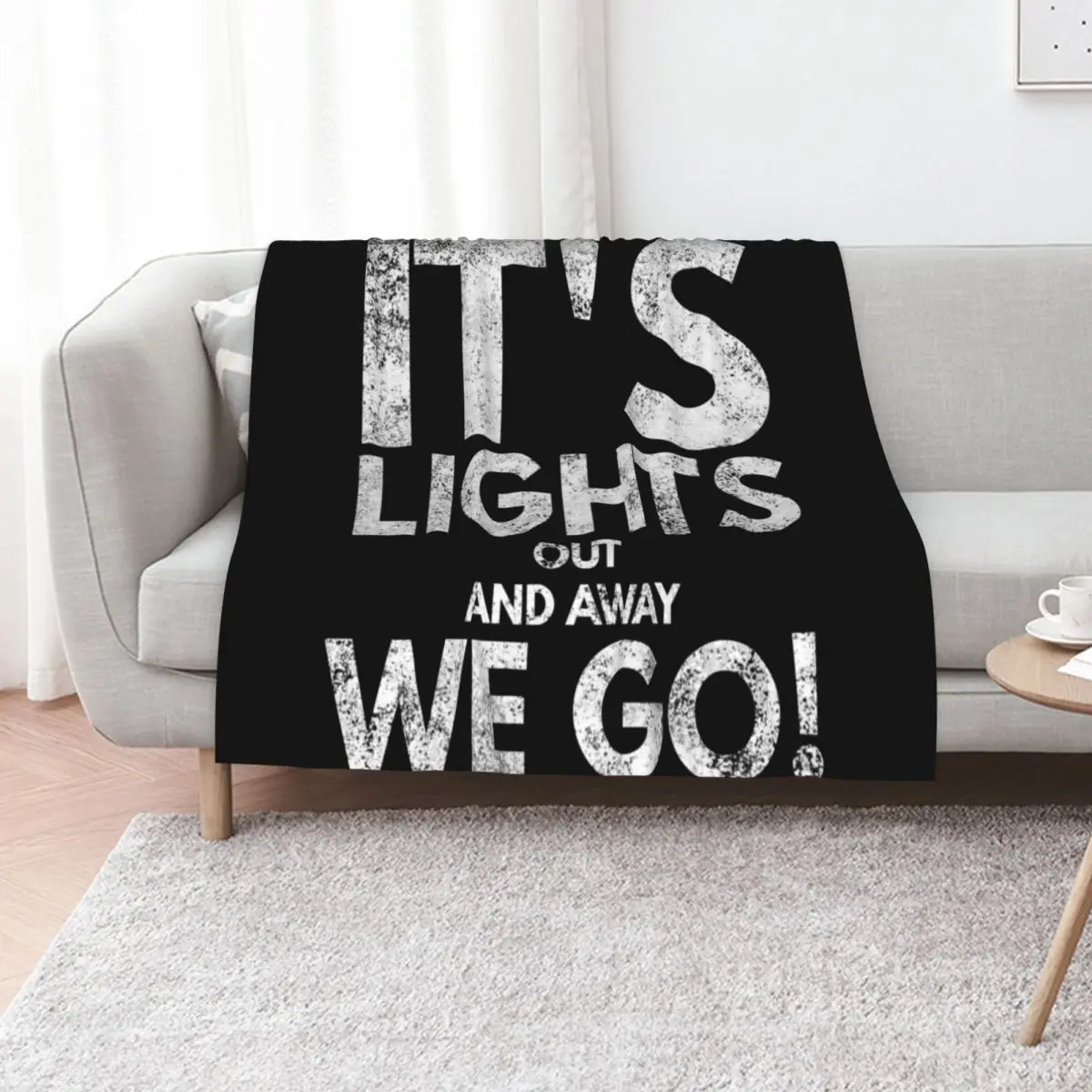 Its lights out and away we go! Throw Blanket Retros valentine gift ideas Sofas Flannel Plush Stuffeds Blankets