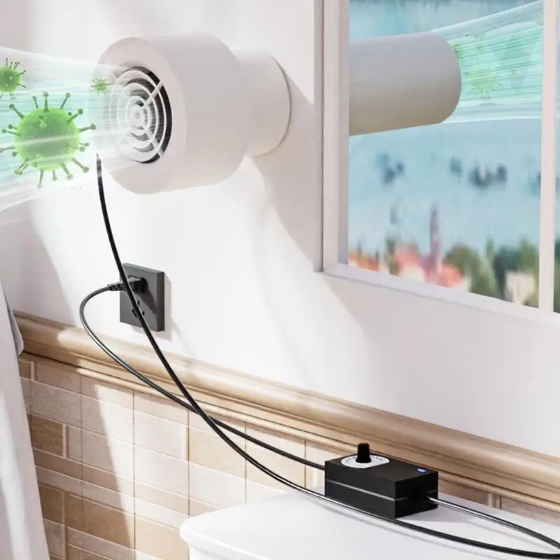 

H58C 12V Inline Duct Fan Exhaust Fan For Ventilation In Small Space And Cabinets