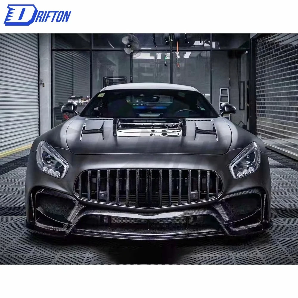 Partial Carbon Fiber Front Bumper Assemble for Mercedes Benz AMG GT GTS Body Kit