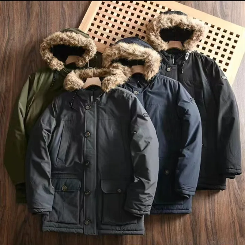 M65 Tooling Overcoat Waterproof Windproof Overcomes Cold Warm Winter Hooded Cotton Coat Outdoor Trekking Camping Walking Jacket