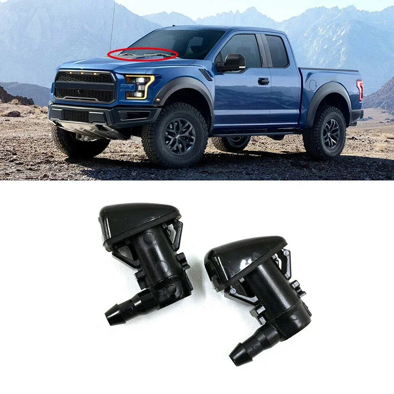 2 Pcs Nozzles Car Windshield Washer Wiper Cleaning Nozzle BC3Z-17603-A For Ford F-250 F-350 F-450 F-550 OEM 2011-2015