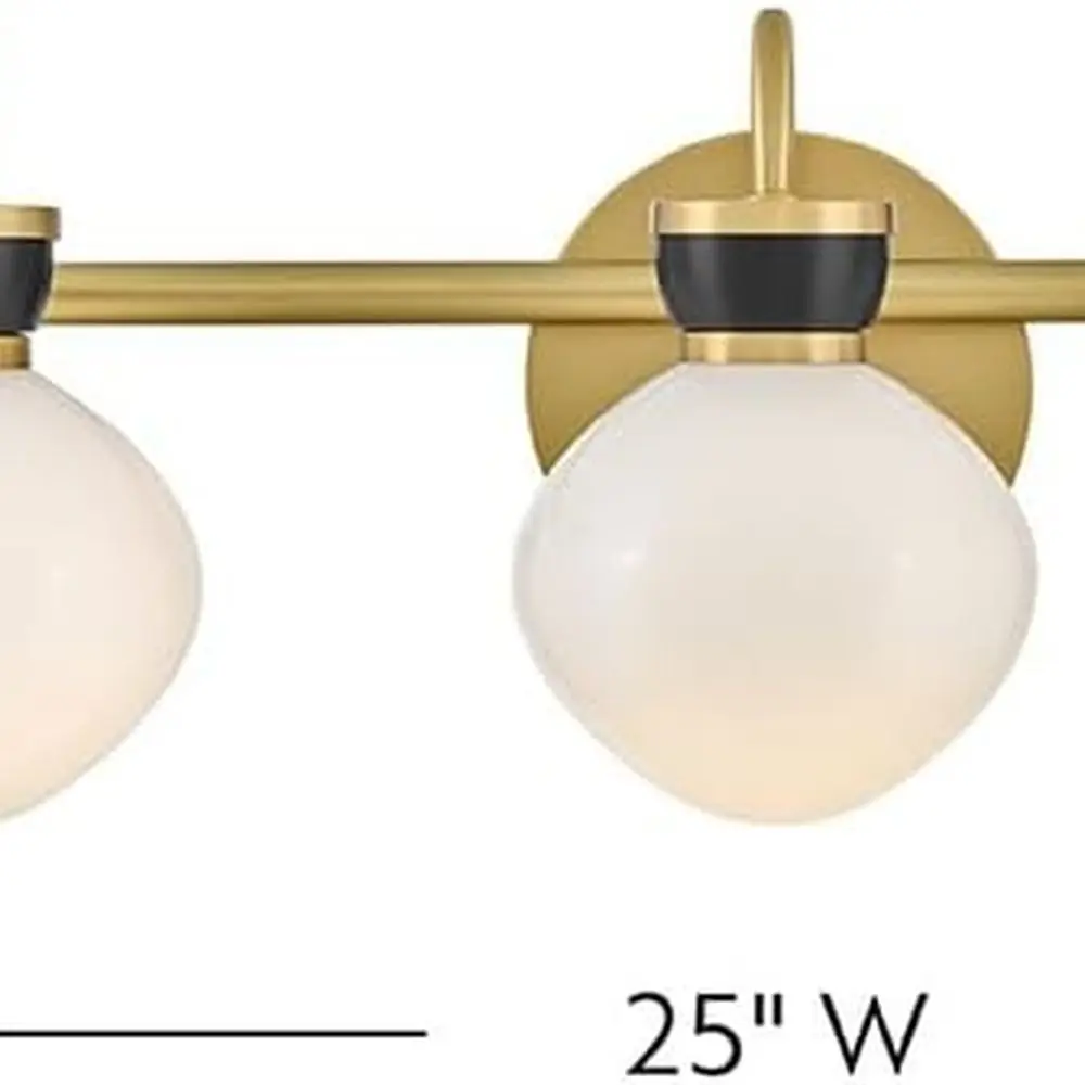 Lucy 3-Light Vanity Fixture in High Gloss Brass Finish