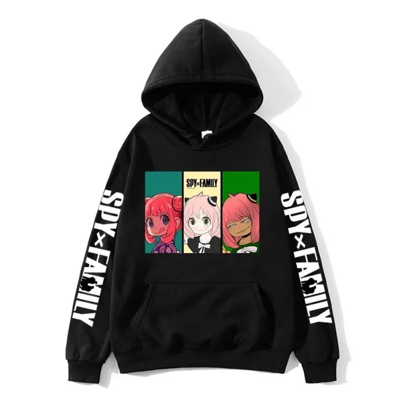 Spy X Family Anime Printed Hoodie Fashionable Urban Street Clothing Simple Creative Loose Youth Popular Casual Women's Sports