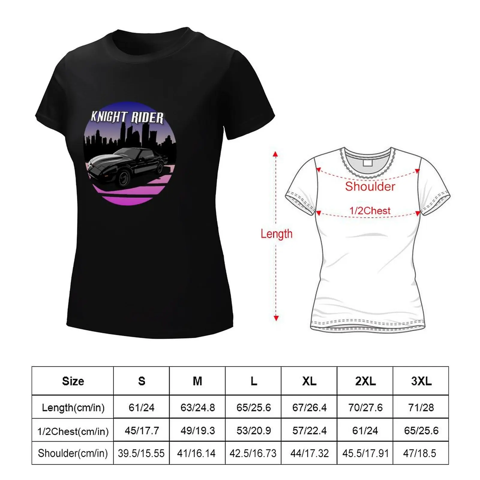 Knight Rider KITT T-Shirt hippie clothes graphics summer top animal print shirt for girls Women's t-shirt