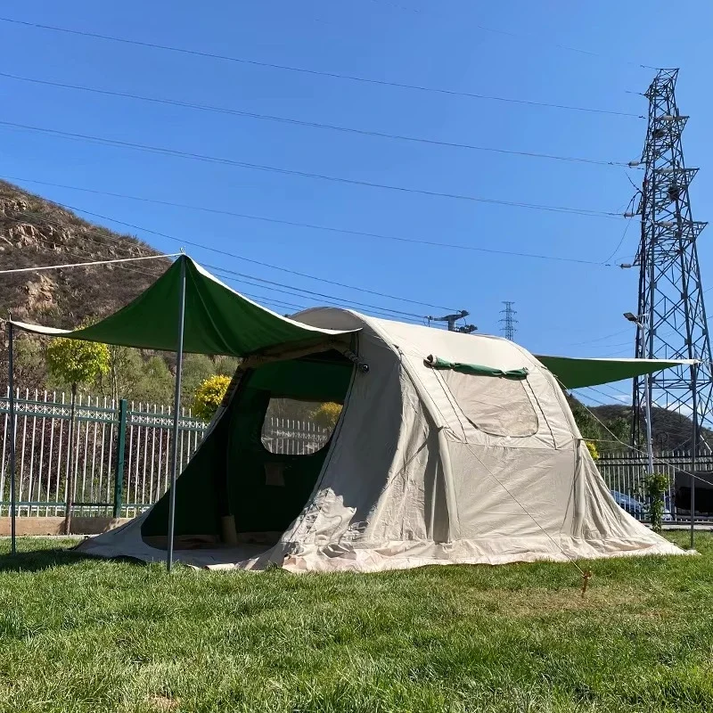 

Waterproof Outdoor Inflatable House 4 People Small 12 square meter Big Airtight Tube Frame Camping Tunnel Tent