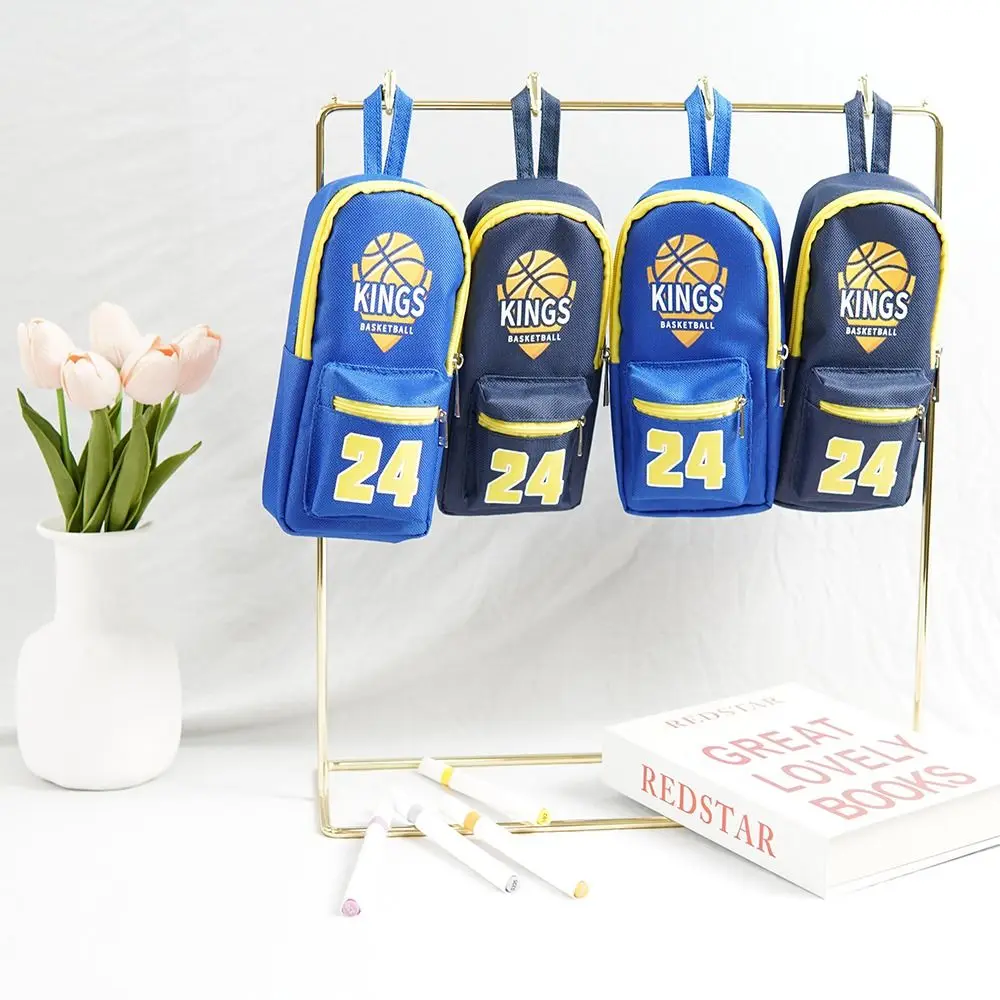 New Large Capacity Pen Storage Bag School Supplies Stationery Pencil Case Basketball Waterproof Pencil Box Boy Students