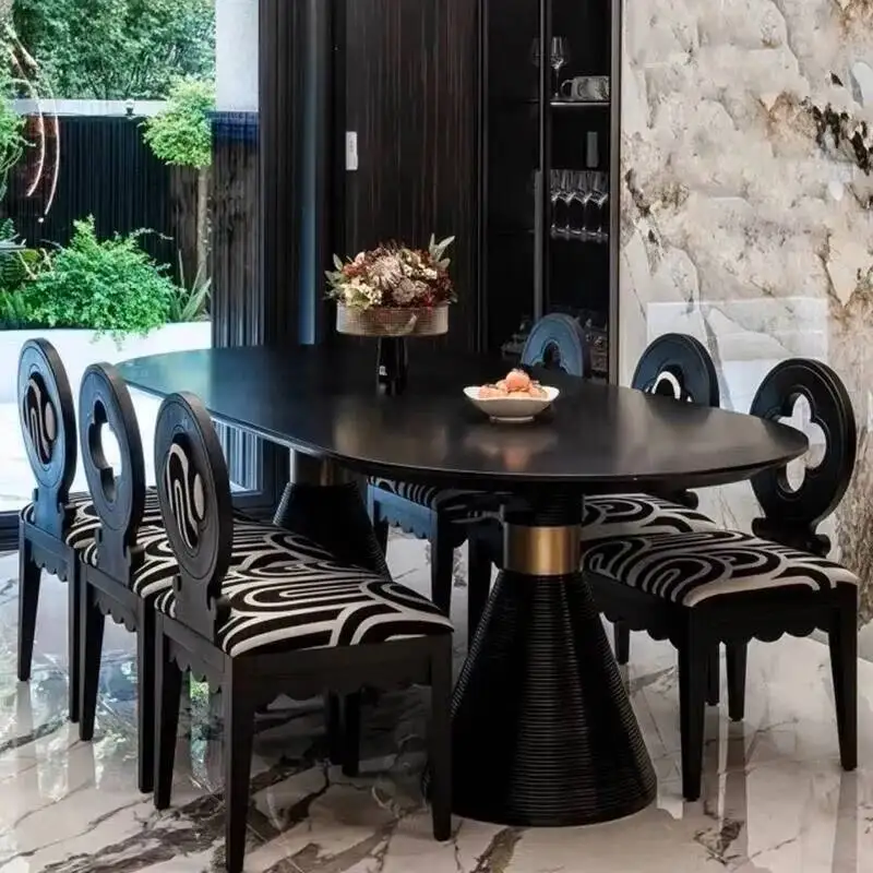 Dining Creative Design Nordic For Restaurant Solid Four Leaf Clover Wood Backrest Chair Dining Room Furniture Chair Wooden Chair