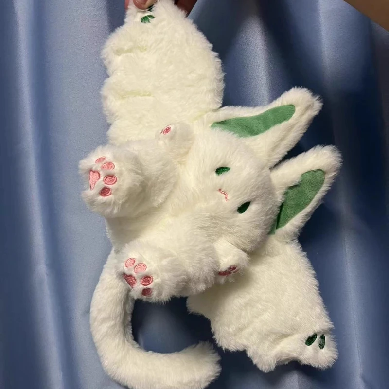 Bambola di coniglio pipistrello Simpatico coniglio volante Bambola di peluche Ciondolo per bagagli Decorazione Serie di guarigione Squisito regalo creativo per ragazza bambola