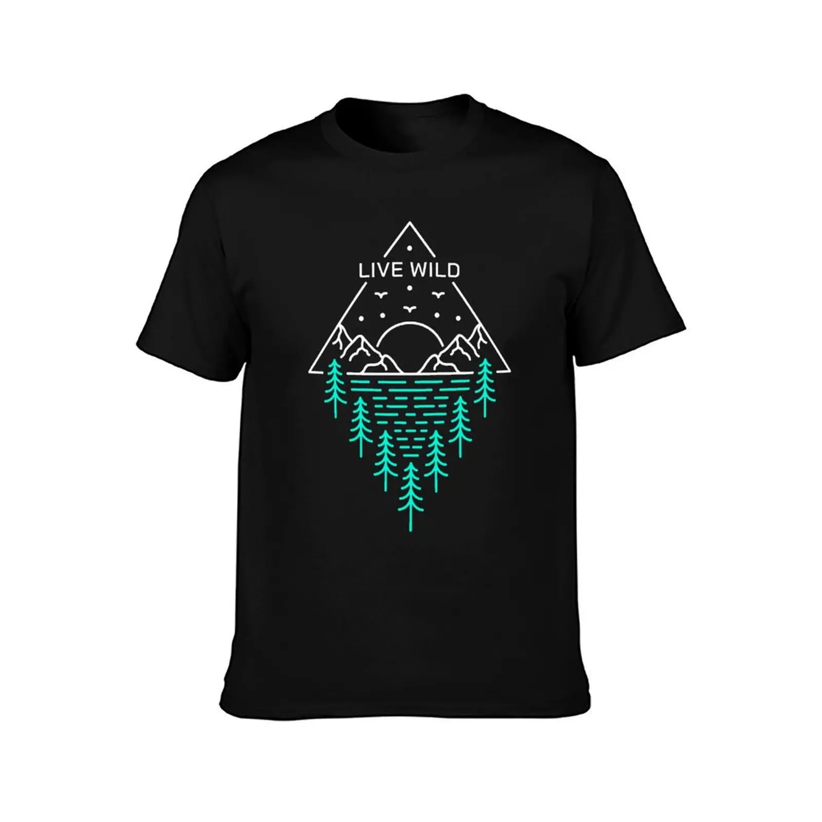 Live Wild 1 T-Shirt Summer Casual Cotton Tee Oversized Streetwear Tops Vintage Graphic Print Loose Fit Short Sleeve
