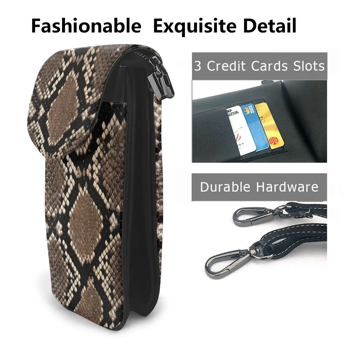 Python Snakeskin Shoulder Bag Python Snakeskin Gift Funny Women Bags Leather Travel Student Purse