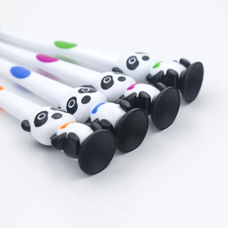 Children's Soft-bristled Toothbrush Cute Giant Panda Animal Toothbrush, Baby 3-12 Years Old Child Fine-bristled with Suction Cup