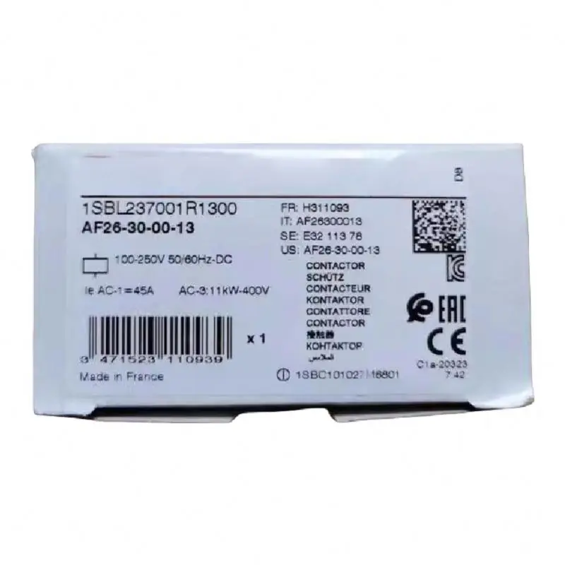 

Точечный новый оригинальный контактор 1SBL237001R1300 AF26-30-00-13 Контактор постоянного тока 100-250 В 50/60 Гц