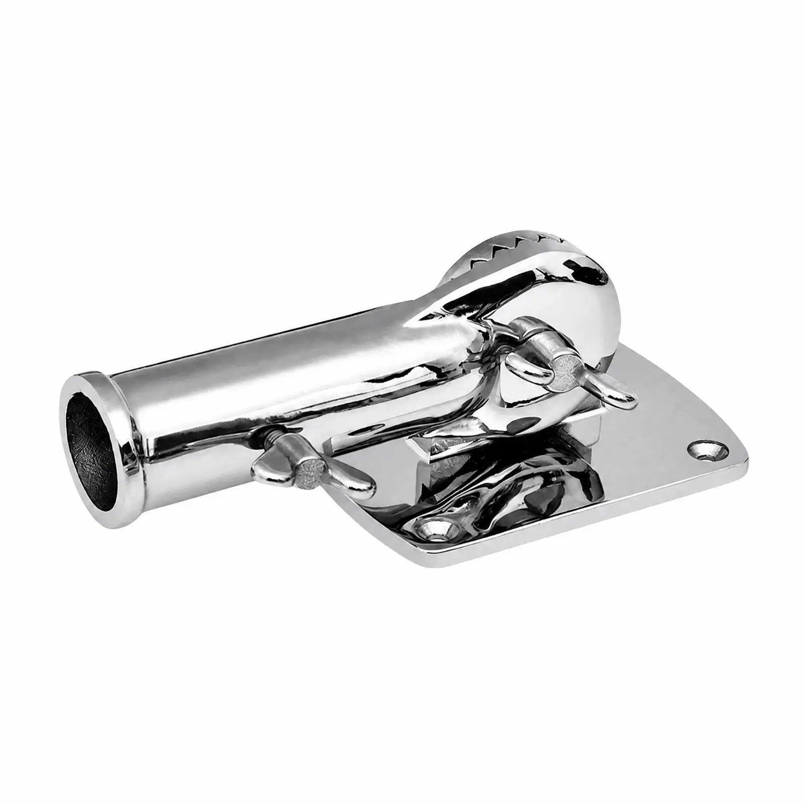 Flagpole Holder Base Rust-Proof Flagpole Holder with Mounting Plate Stainless Steel Flag Pole Bracket Sturdy Hardware