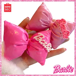 2023 nowy Miniso Barbie 3D bawełniana kokarda węzeł spinka do włosów duża różowa spinka do włosów Bang spinka do włosów ze słodkimi włosami dziewczęce prezenty