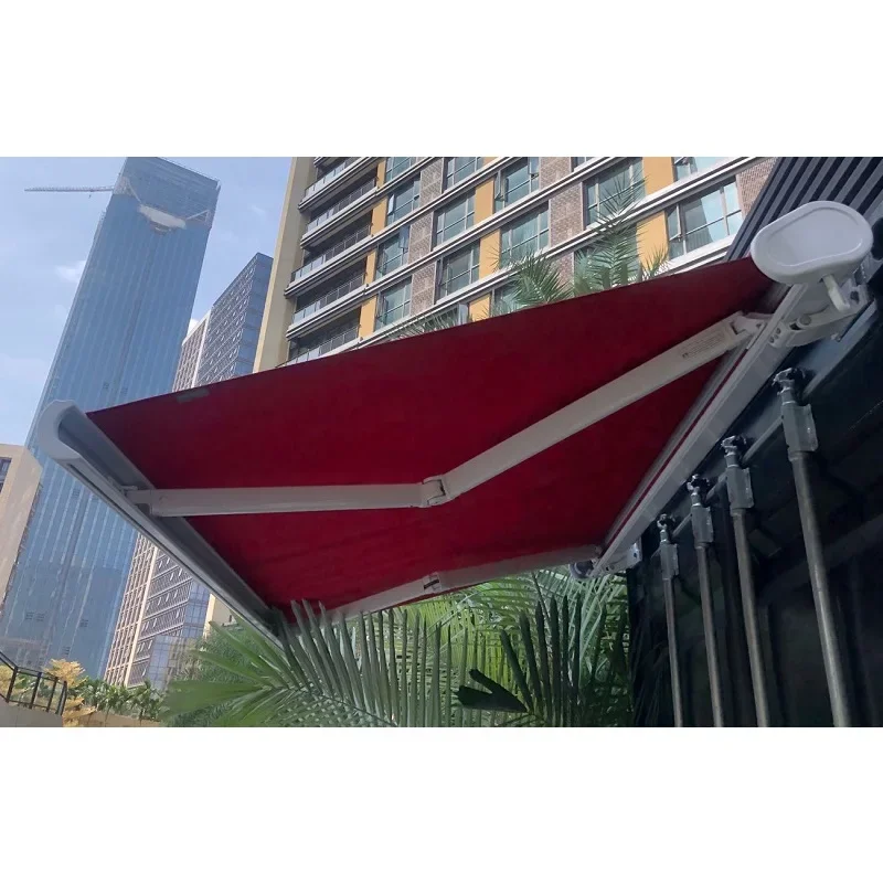 

High Quality Aluminum Electric remote Control retract Folding Arm Awnings Full Cassette Awning Retractable awning canopy