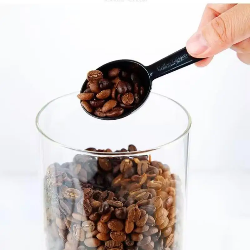 New 10Pcs Black White Measuring Teaspoon Scoop Plastic 7g 15ml Measuring Spoons Milk Powder Spoon Coffee Beans Container Scoops