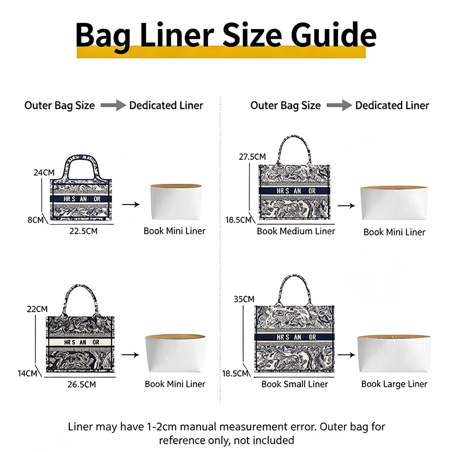 Bag Organizer Insert For D Book Tote Bag Fashion Gift Bag Support Storage Inner Modification Bag Accessorie - view 2