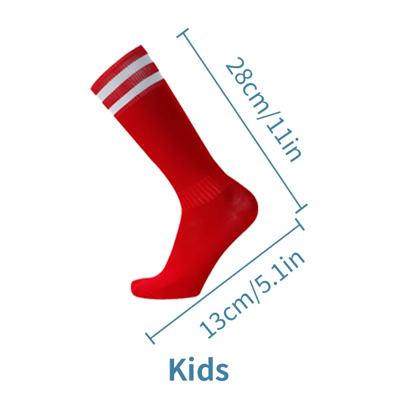 Chaussettes de football rayées en coton respirant pour enfants, chaussettes de baseball pour enfants, évacuation de l\'humidité, fines et douces,