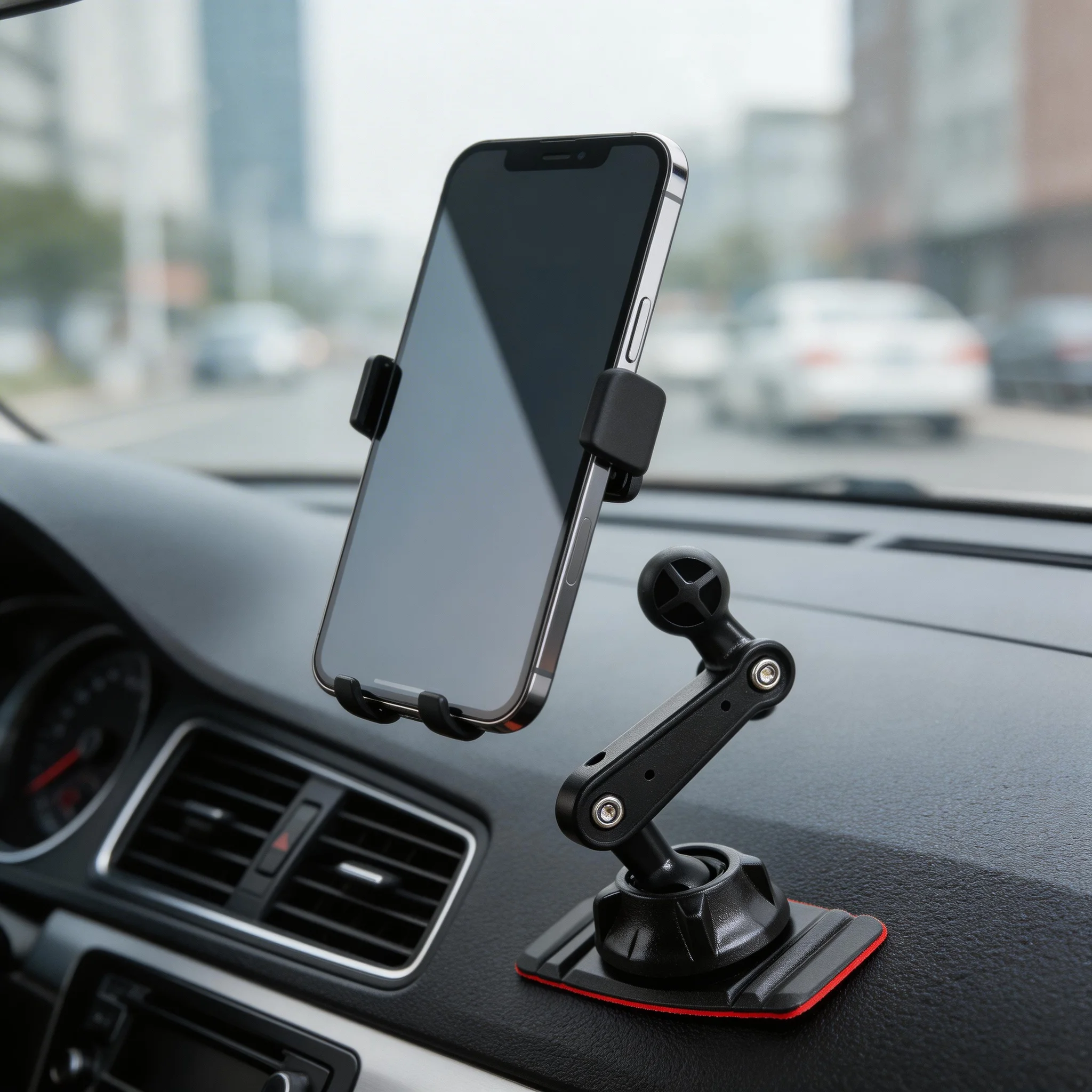 Universeller 17mm Kugelkopf mit starkem Klebstoff für Armaturenbrett, 360° drehbar °   Drehbare Telefonhalterung GPS-Halterung