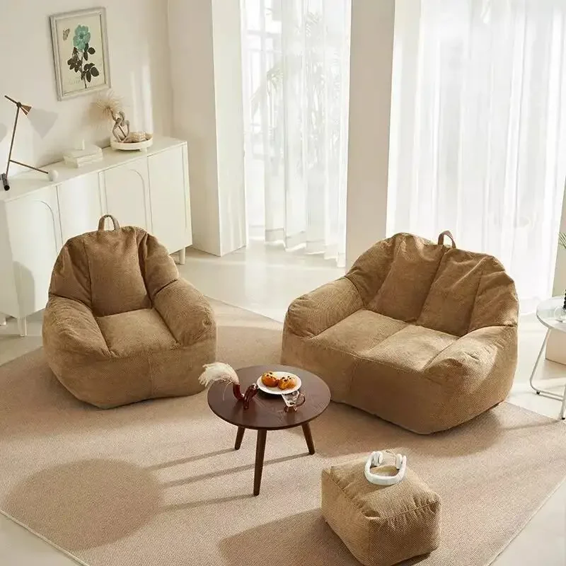 Inflatable modern square sponge upholstered double fabric cover fabric combination sofa for small apartment villas