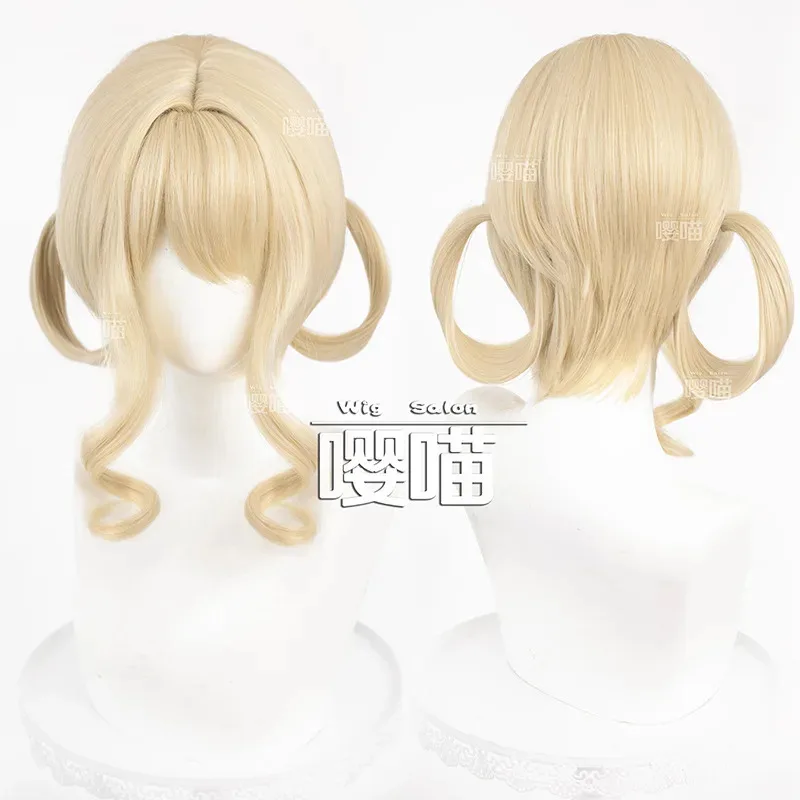 CyNikki Light and airy bubbles Cosplay Wig Game Infinity Nikki Cos Wig Short Yellow Hair Halloween party Role Play Wig + Free Ca