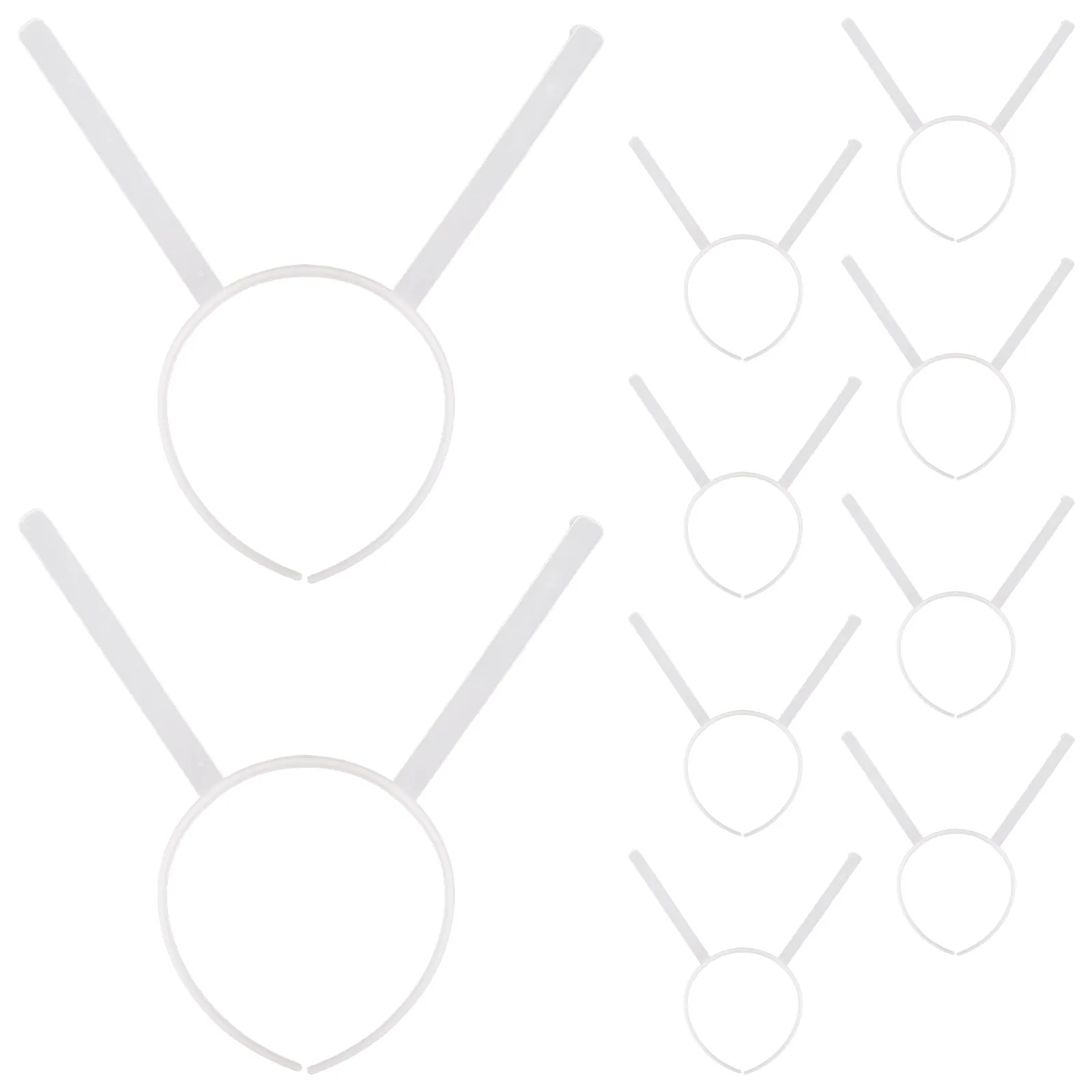 10Pcs Plastic Headband Frame Long Antenna DIY Craft Base Unfinished Hairband Cosplay Accessory Lightweight Decoration Project
