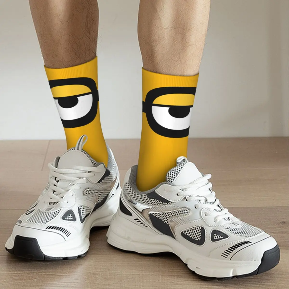 Chaussettes de compression mignonnes pour hommes, chaussettes sans couture, chaussettes d'équipage, Harajuku, Moi moche et clérose ant, Elin, Minions, décontracté