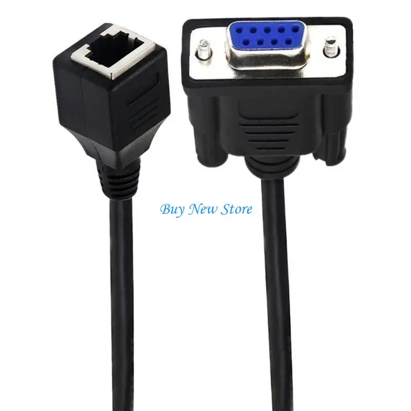 

20CE DB9 RS232 to RJ45 Extenders Adapters DB9 9Pin Port Female to RJ45 Cable CAT5 Extend RJ45 to RS232 Communication Cable