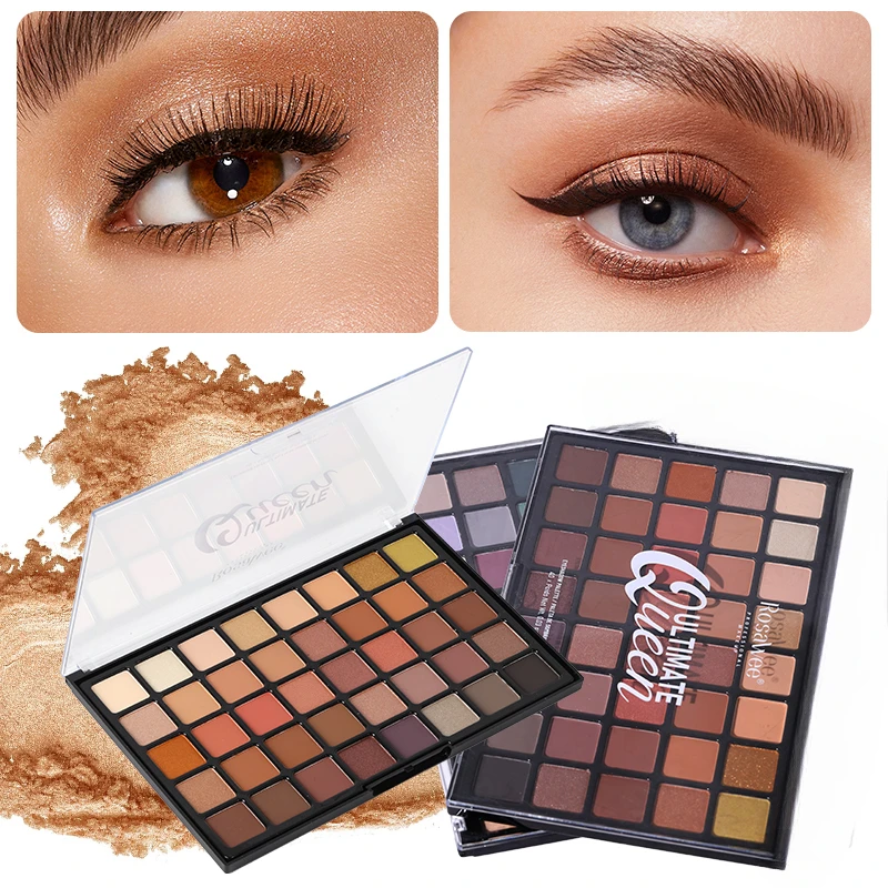 仮面舞踏会の夢のパートナー！ さまざまなマットとシマーのテクスチャーを備えた 40 色のアイシャドウ パレット。 青のような色合い、